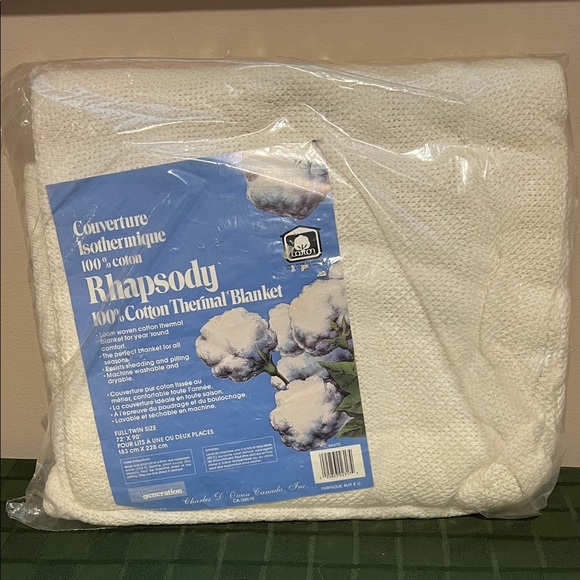 Rhapsody Other - Rhapsody Cream Cotton Thermal Blanket